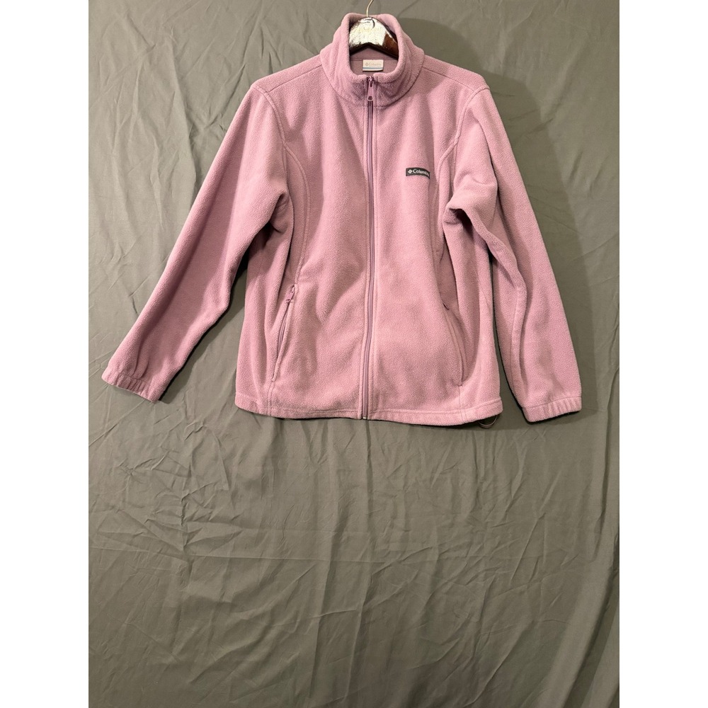 Columbia Womens 1X Fleece Jacket Full Zip Mauve Pink Benton Springs XW1322